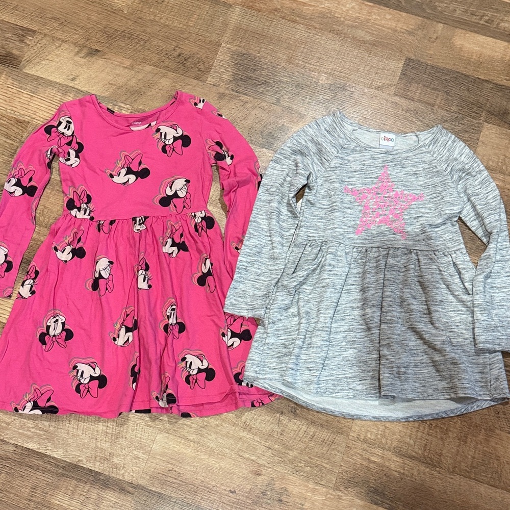 Pink and Gray Girls Dresses Set - Size 6